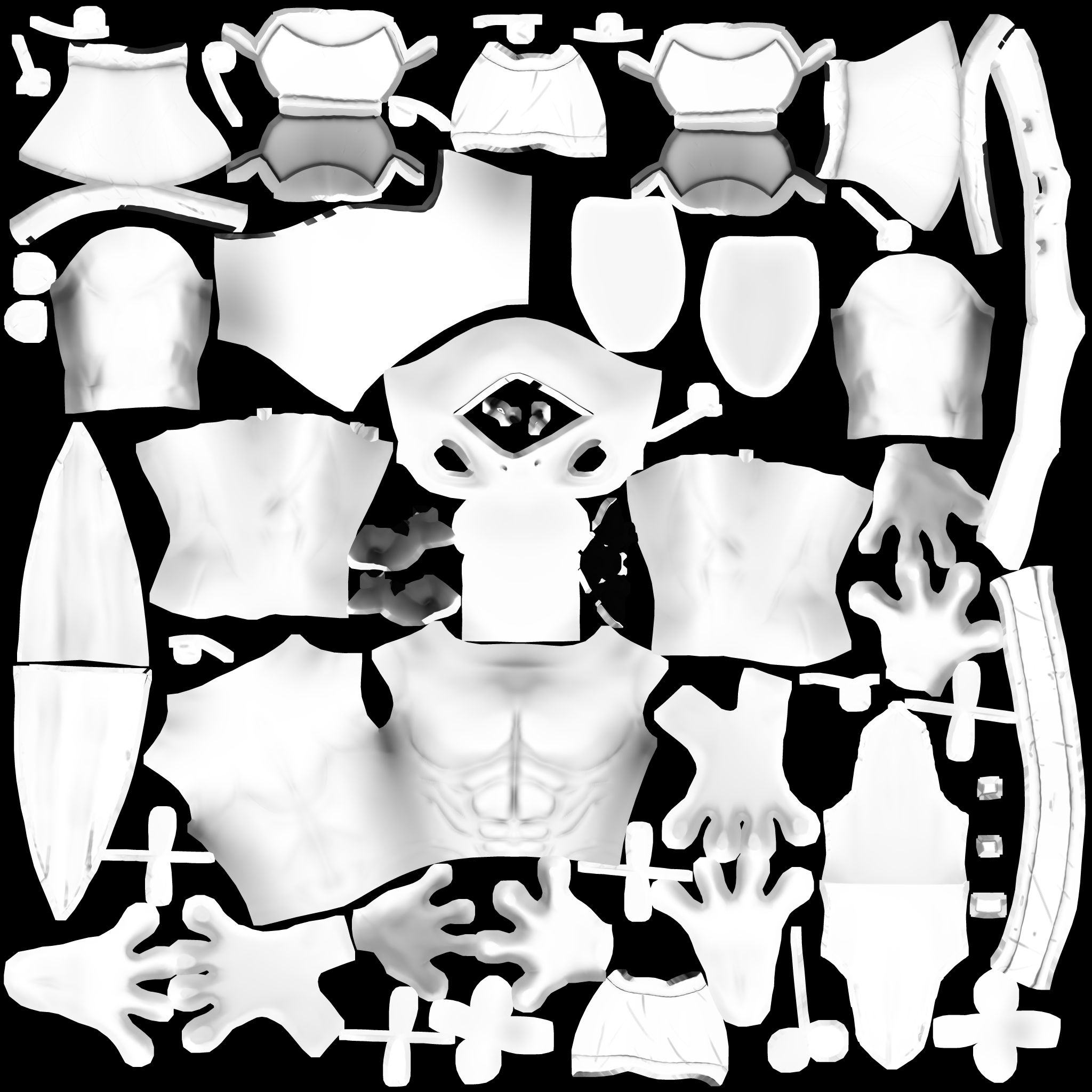 Player Frog ambient occlusion map